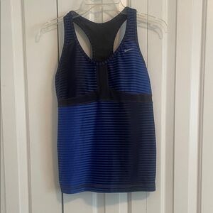Nike Dri-Fit Black and Blue Racerback Tank